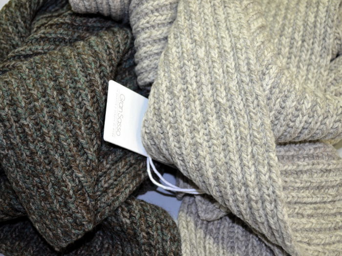 Sciarpe Gran Sasso in tricot di lana melange
