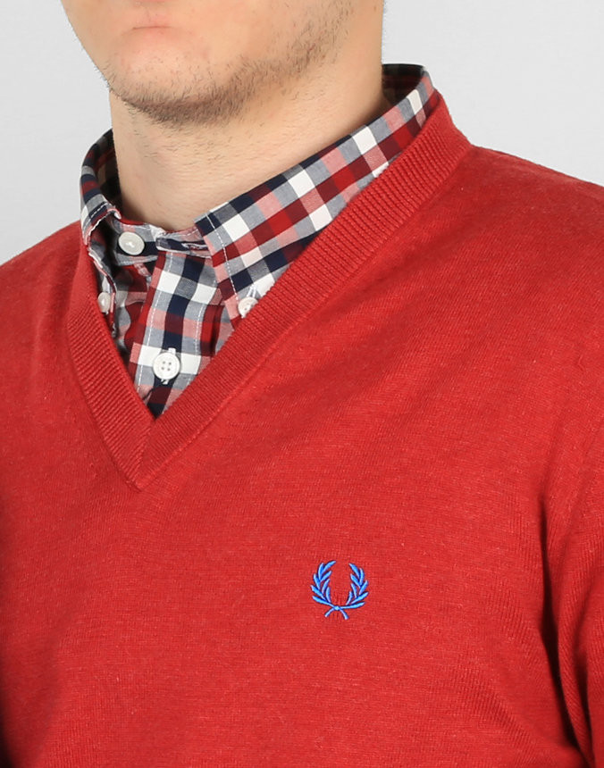 Pullover twin tipped classico Fred Perry in cotone Pima