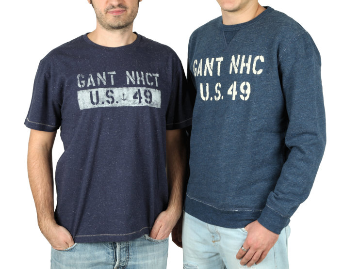 Felpa e t-shirt Gant in cotone melange con stampe serigrafiche