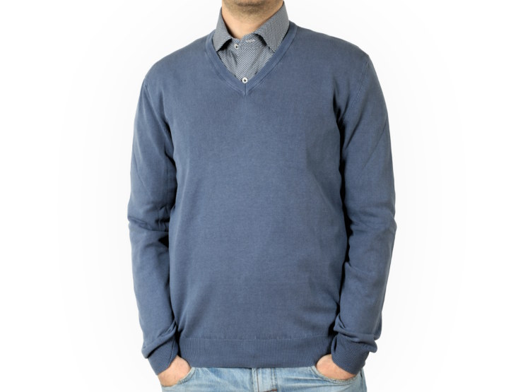 Pullover slim fit Gran Sasso Vintage in cotone delavé; disponibile in un'ampia gamma di colori